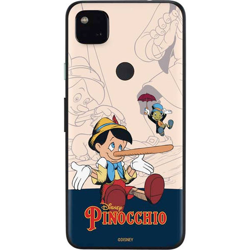 Disney Pinocchio and Jiminy Cricket Google Pixel 4a Skin